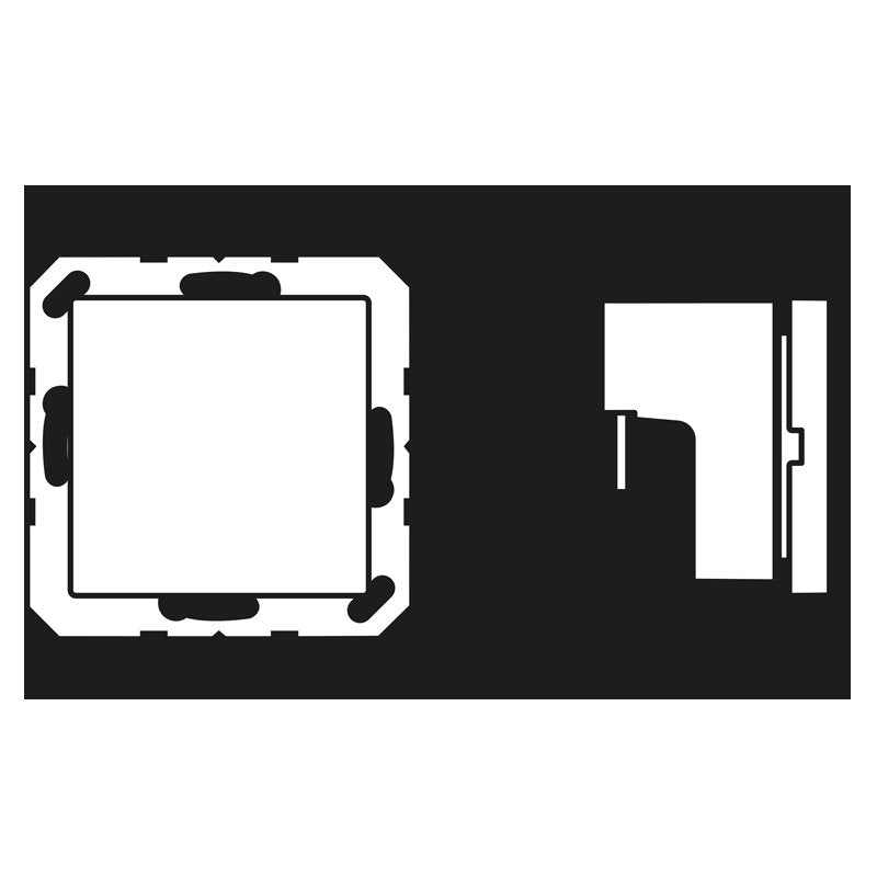 Jung - Abdeckung/Bedienelement für Installationsschalterprogramme Hotelabdeckung Glas A CU KO6 M 24 WW mit LED-Einheit 24 V