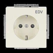 Busch-Jaeger - Steckdose Schuko-Steckdose elf/ws 20 EUCKS/DV-82 mit Aufdruck EDV