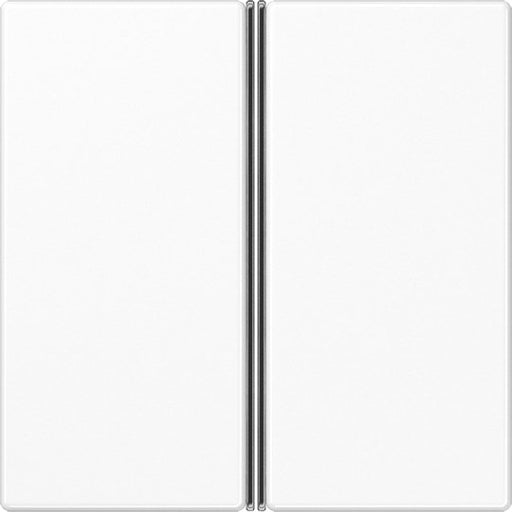 Jung - Abdeckung/Bedienelement für Installationsschalterprogramme Tastensatz 2-fach aws A 402 TSA WW komplett − 1 Stück