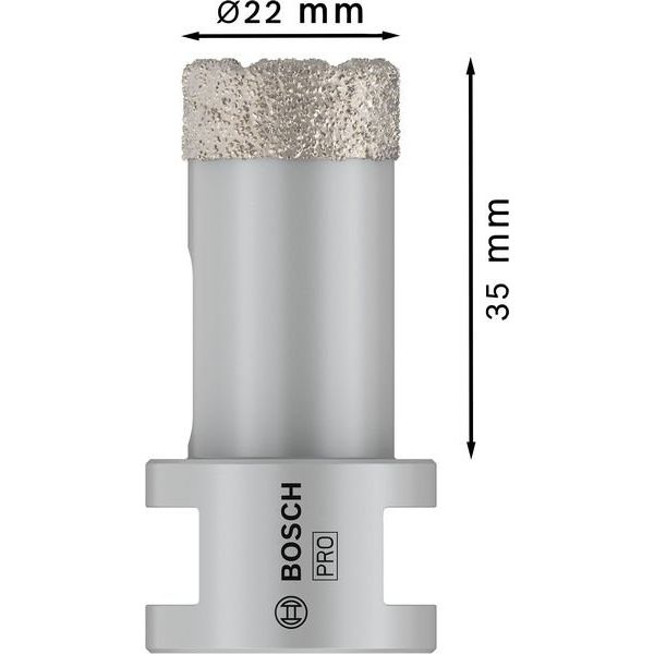 Bosch - Bohrer PRO Ceramic dry 2608587116 Trockenbohrkrone 22