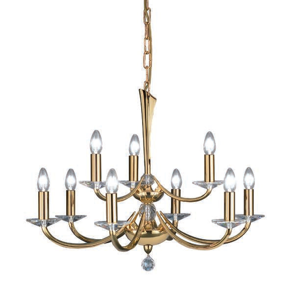 Brumberg Leuchten - Pendelleuchte Krone Bahia 00859019 9Lp., gold