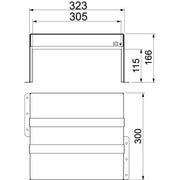 OBO Bettermann - Brandabschottung Brandschutzbox PMB 130-3 A2 dreiseitig
