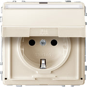 Merten - Steckdose SCHUKO-Steckdose ws MEG2312-7244 Klappd.Schriftfeld