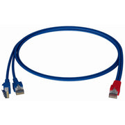 Homeway - Patchkabel Kupfer Y-Patchkabel HCAHNG-B2103-A005 LAN/LAN bl/bl 0,5m