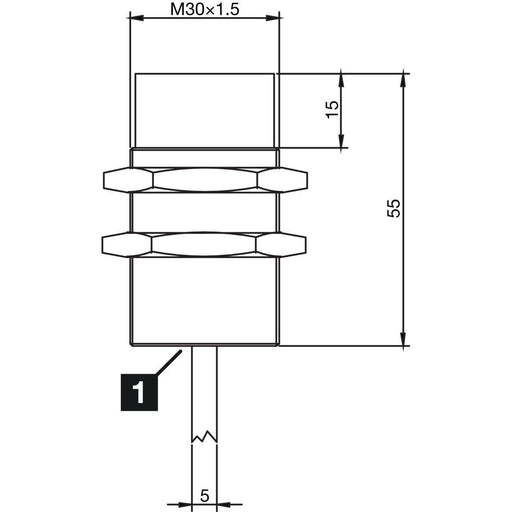 Di-soric - Induktiver Näherungsschalter Induktiver Näherungssensor INS-M30-N15NO-2C 15mm, nicht bündig