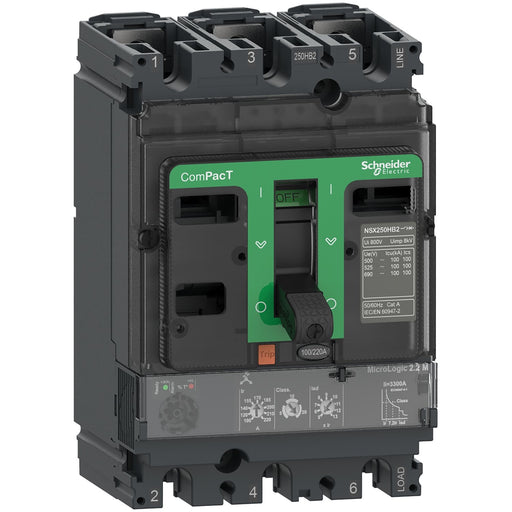 Schneider Electric - Leistungsschalter für Motorschutz Kompaktleistungsschalter C25W32M220 ComPacT NSX250HB2