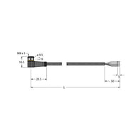 Turck - Konfektioniertes Sensor-Aktor-Kabel Aktuator- u. Sensorleitung PKW4M-10/TXG PUR − 1 Stück