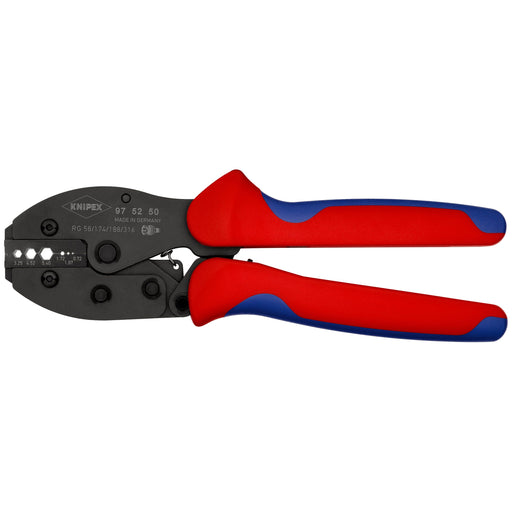 Knipex - Presswerkzeug Kabelschuhe/Verbinder, Aderendhülsen, Schirmanschluss PreciForce Crimpzange 97 52 50 PreciForce, 220mm