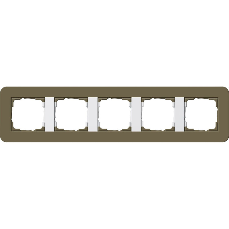 Gira - Abdeckrahmen 5fach 0215416 Umbra/Reinweiß