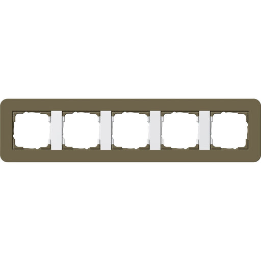 Gira - Abdeckrahmen 5fach 0215416 Umbra/Reinweiß