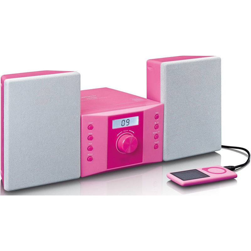 LENCO - HiFi-Komplettsystem Kinder-Micro-Anlage MC-013 Pink CD/PLL/FM/AUX