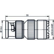 Telegärtner - Koax-Kupplung Adapter BNC auf UHF Sti-Bu 100023668 − 5 Stück