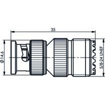 Telegärtner - Koax-Kupplung Adapter BNC auf UHF Sti-Bu 100023668 − 5 Stück