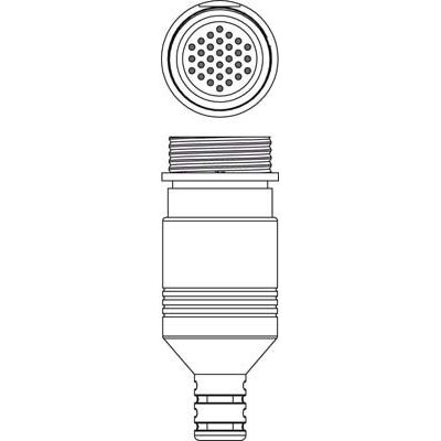 Leuze - Rundsteckverbinder, feldkonfektionierbar (Industriesteckverbinder) Stecker S U-M30-30A-M