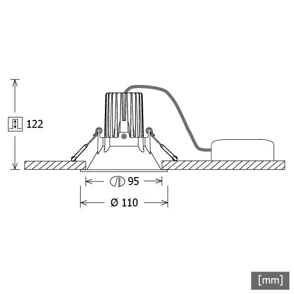 LTS Licht&Leuchten - Downlight/Strahler/Flutlicht LED-Einbaustrahler VTRL 10.0527.25 si 2700K 827 FLOOD