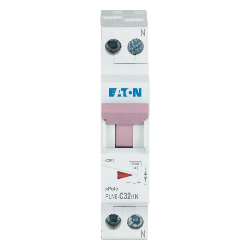 Eaton - Leitungsschutzschalter PLN6-C32/1N-DE 32A, 1p+N,Steckkl. C
