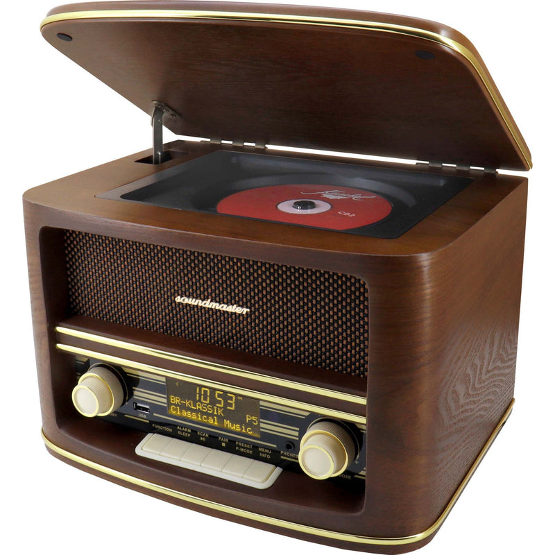 Soundmaster - Radio DAB+/UKW Nostalgieradio NR961 Holzfurnier Retro,CD,USB,BT − 2 Stück