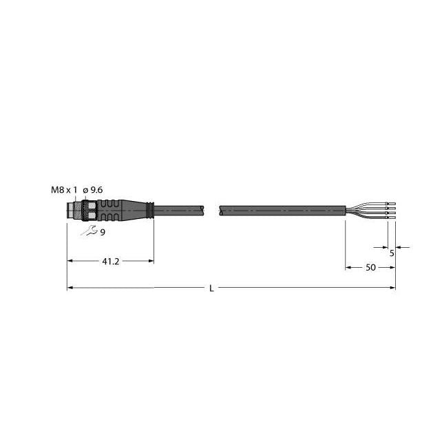 Turck - Konfektioniertes Sensor-Aktor-Kabel Aktuator- u. Sensorleitung PSG4M-1/TXO PUR