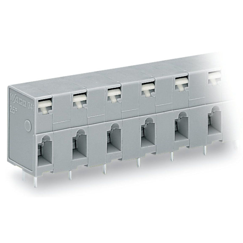 WAGO - Leiterplattenklemme 741-505 Drücker,2,5 mm²,grau − 25 Stück
