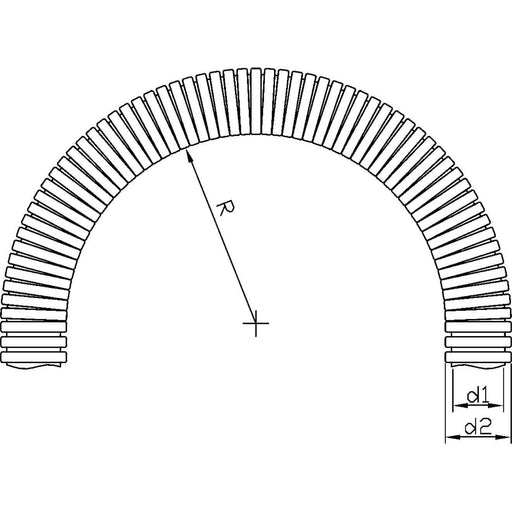 Reiku - Kunststoff-Wellschlauch Wellrohr PA12 sw PARRB-23F Roboterversion − 50 Meter