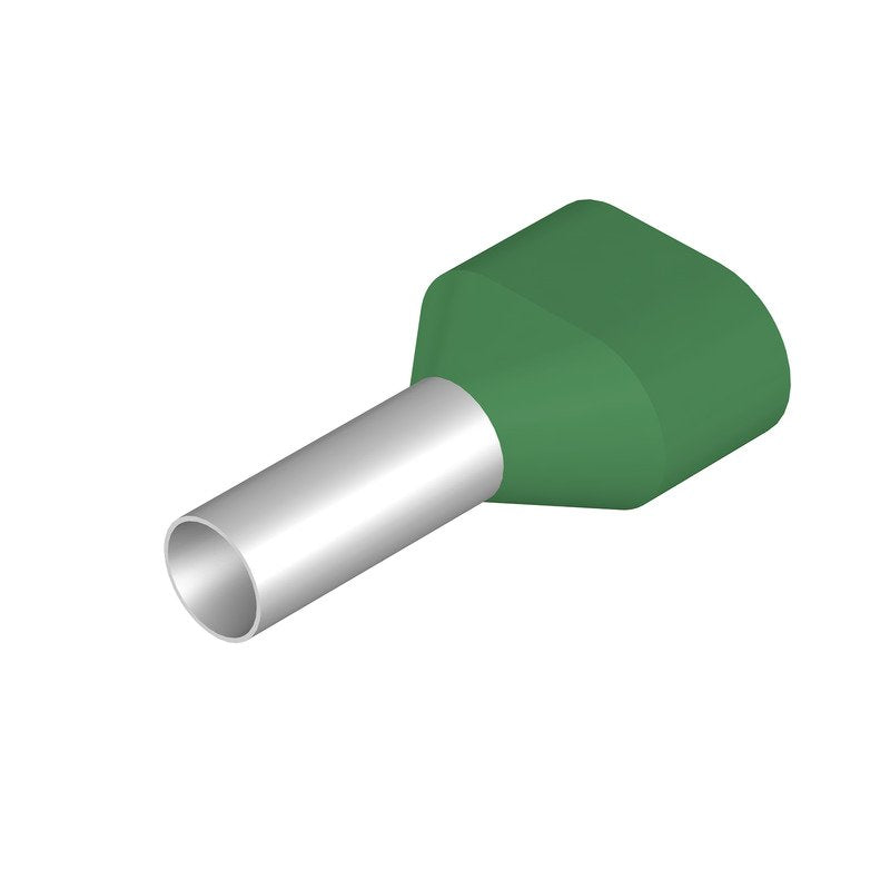 Weidmüller - Aderendhülse Zwilling H6,0/23T ZH GN SV − 100 Stück
