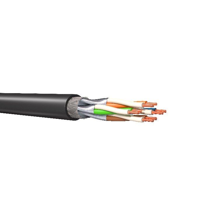 KERPEN DATACOM - Daten- und Kommunikationskabel MegaLine F6-90 Kat.7 schw F6-90 S/F PE T500 4P S/FTP AWG23 − 500 Meter