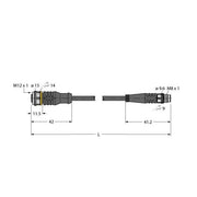 Turck - Konfektioniertes Sensor-Aktor-Kabel Aktuator- u. Sensorleitung RKC4T-1-PSG3M/TXL PUR − 1 Stück