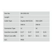 DIGITUS - Patchkabel LWL LWL-Patchkabel, 9/125 DK-2932-03 SC/LC, 3m, OS1
