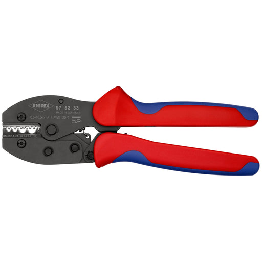 Knipex - Presswerkzeug Kabelschuhe/Verbinder, Aderendhülsen, Schirmanschluss PreciForce Crimpzange 97 52 33 SB PreciForce, 220mm