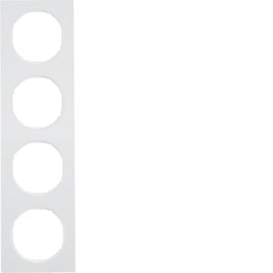Berker - Abdeckrahmen Rahmen pows/gl 10142289 4fach