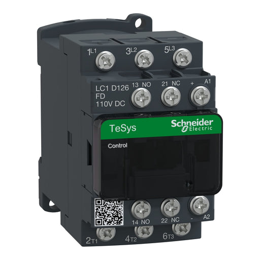 Schneider Electric - Leistungsschütz zum Schalten von Wechselstrom Leistungsschütz LC1D126FD 12A 110V DC