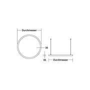 Brumberg Leuchten - Pendelleuchte LED-Pendel-Ringleuchte 84010183MT 3000K, Matter