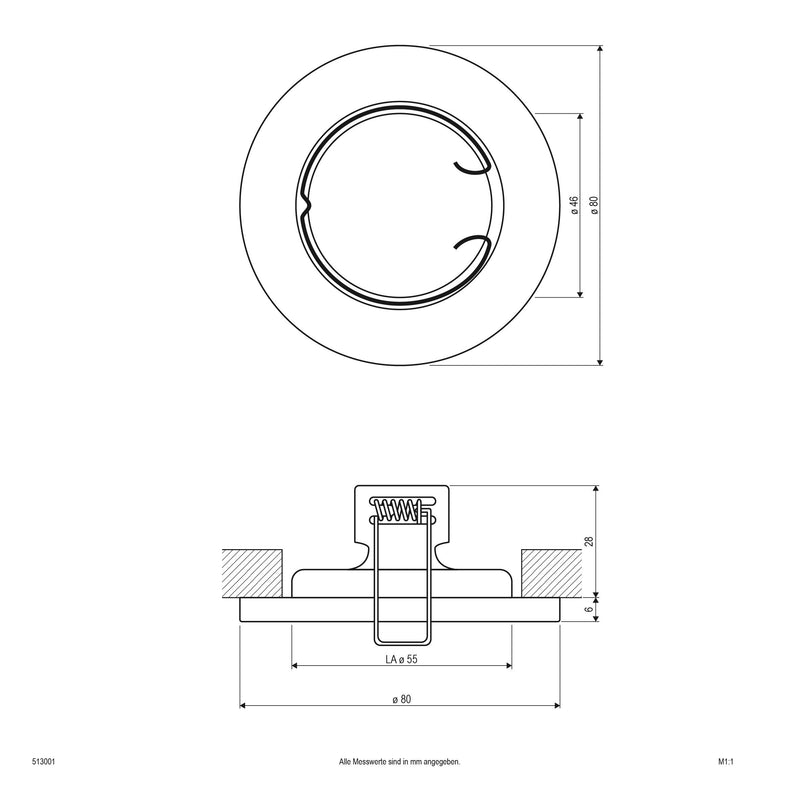 EVN Lichttechnik - Downlight/Strahler/Flutlicht NV EB-Leuchte 513 001 ws 50W 12V IP20