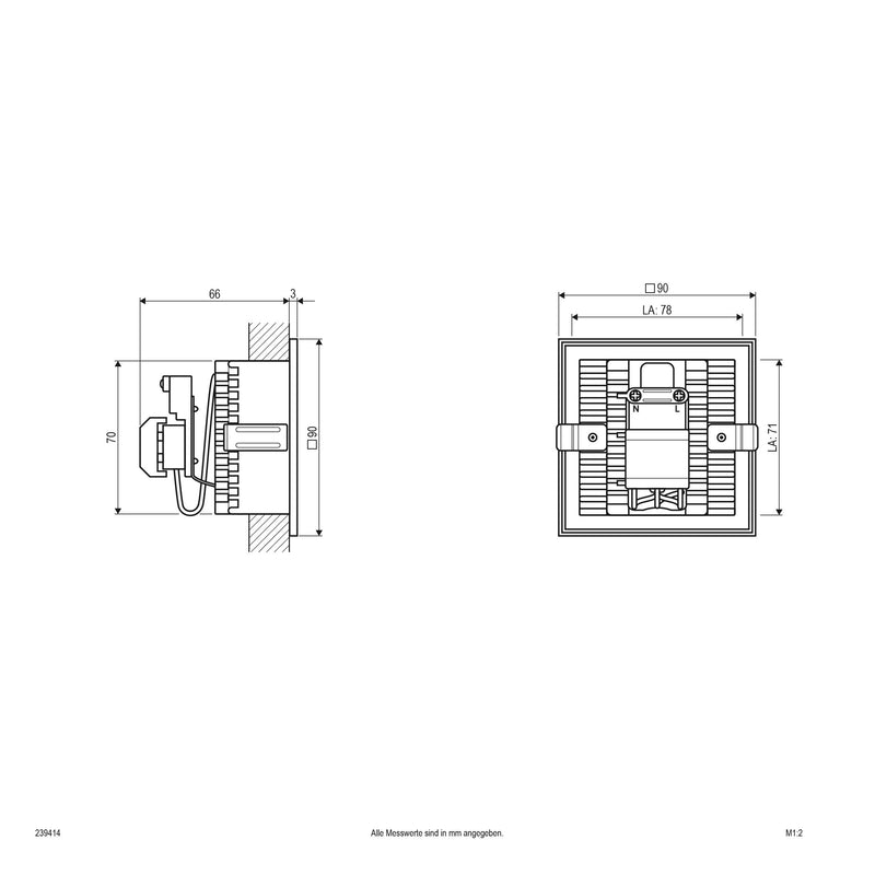 EVN Lichttechnik - Decken-/Wandleuchte Wandleuchte alu 239 414 230V G9 25W