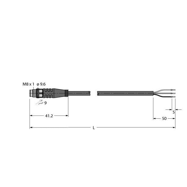 Turck - Konfektioniertes Sensor-Aktor-Kabel Aktuator- u. Sensorleitung PSG3M-1/TEL PVC