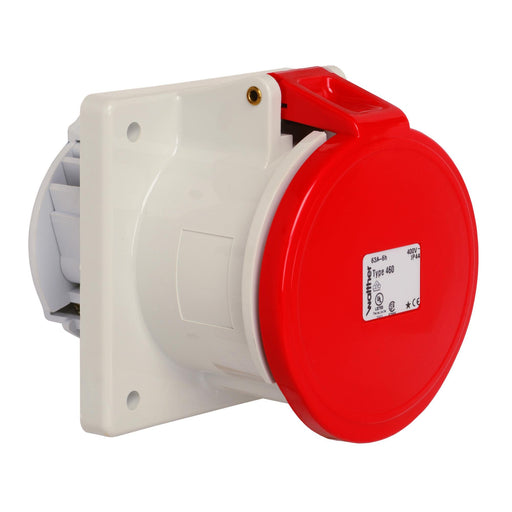 Walther Werke - CEE-Anbausteckdose (IEC 60309) Anbaudose 460P gerade 63A 5P 6h − 5 Stück