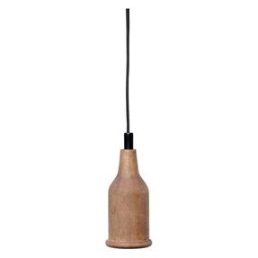 Scharnberger+Hasenbein - Pendelleuchte Hängeleuchte Holzfassung 88882 E27, Schalter, Natur