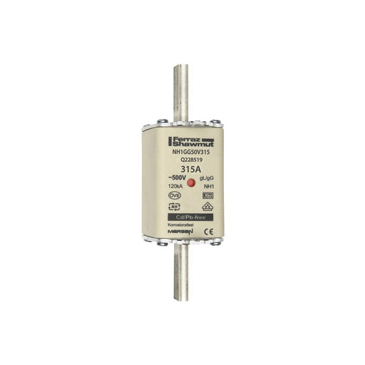 Mersen - Messersicherung Sicherungseinsatz NH gG NH1GG50V315 Gr.1 315A sfü KM − 3 Stück