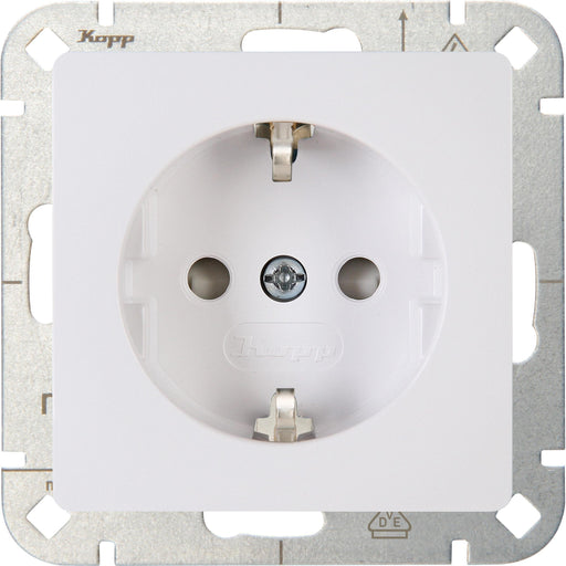 Kopp - Steckdose HK05 - Schutzkontakt- 920602002 Steckdose, arktis-ws − 10 Stück