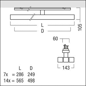 Zumtobel Group - Downlight/Strahler/Flutlicht LED-Strahler SCENO 2X7 #42949796 840, sw