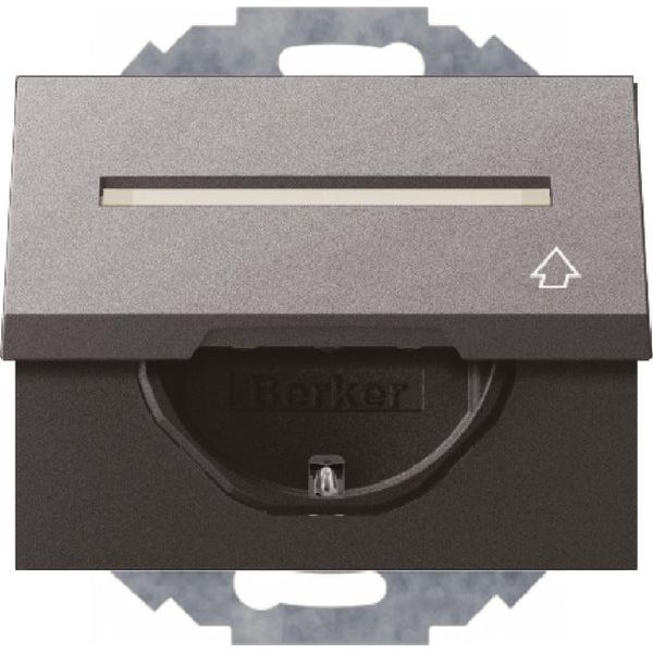 Berker - Steckdose SCHUKO-Steckdose 47487106 mit Klappdeckel