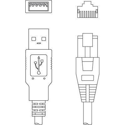 Leuze - Konfektioniertes Sensor-Aktor-Kabel Verbindungsleitung USB-Kabel für IT4xxx