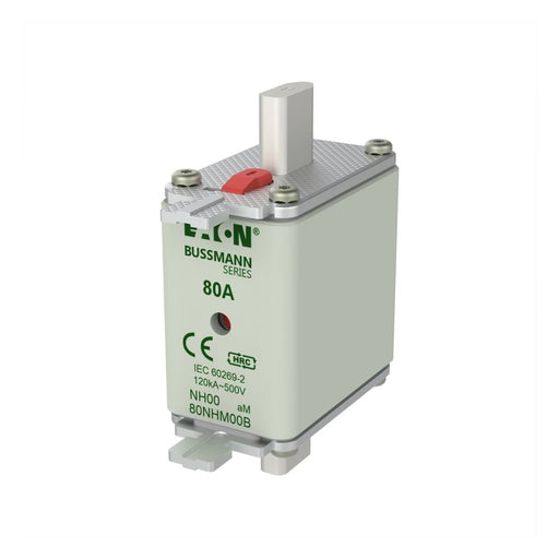 Eaton - Messersicherung Sicherungseinsatz Nieders. FUSE NH 00#80NHM00B 80A AC 500V 120kA − 3 Stück