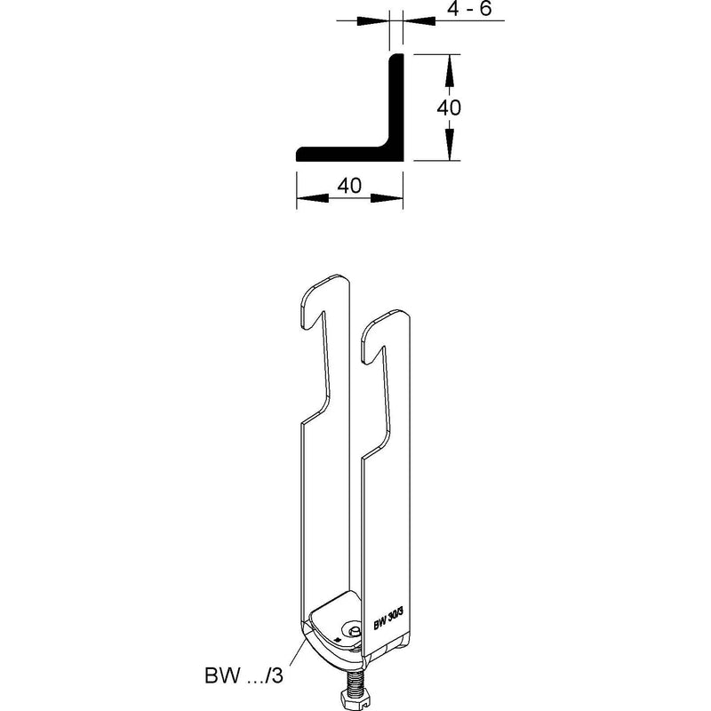 Niedax - Bügelschelle Bügelschellen BW 20/3 − 100 Stück