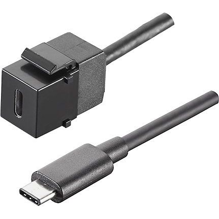 Bachmann - Einsatz/Abdeckung für Kommunikationstechnik USB Keystone Modul 917.121 Typ C3.1 sw