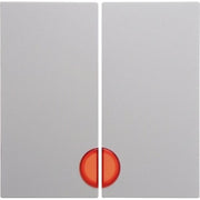 Berker - Abdeckung/Bedienelement für Installationsschalterprogramme Wippe pws/gl 16278989 mit roter Linse