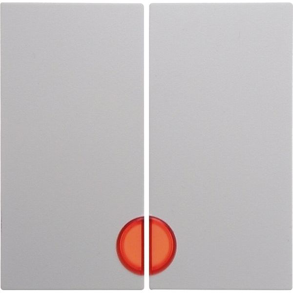 Berker - Abdeckung/Bedienelement für Installationsschalterprogramme Wippe pws/gl 16278989 mit roter Linse