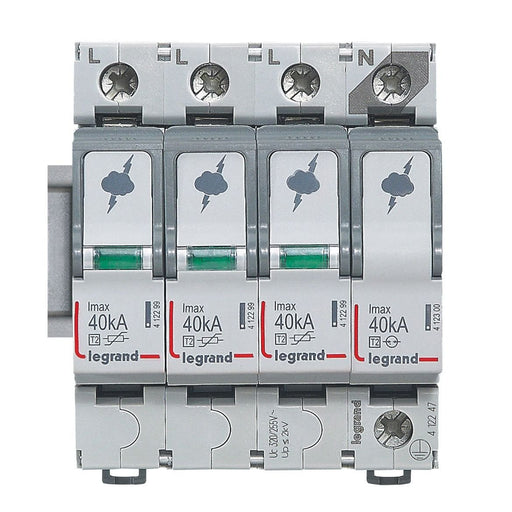 Legrand - Überspannungsableiter für Energietechnik/Stromversorgung Überspannungsableiter Legrand 412247 3+1SchaltungImax40kA
