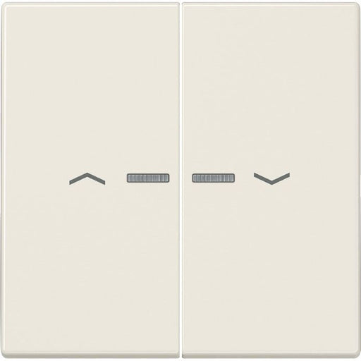 Jung - Abdeckung/Bedienelement für Installationsschalterprogramme Wippe Symbole/Lichtl.ws LS 995 KO5P für Taster 2-fach