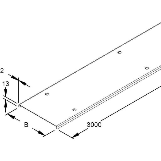 Niedax - Deckel für Kabeltragsystem Kabelrinnendeckel RDVS 400 F − 3 Meter